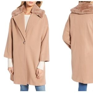 Charles Gray London Faux Fur Collar Overcoat